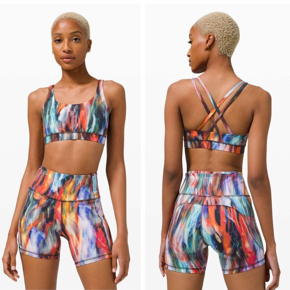 Lululemon Energy Bra *Medium Support B–D Cup In Chroma Fusion Multi Size 4